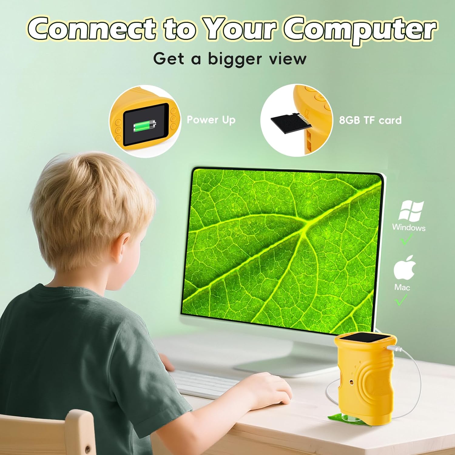 Thumbnail 6 de Alotwan Kids 1000X Digital Microscope: Handheld STEM Toy with 1080P Screen