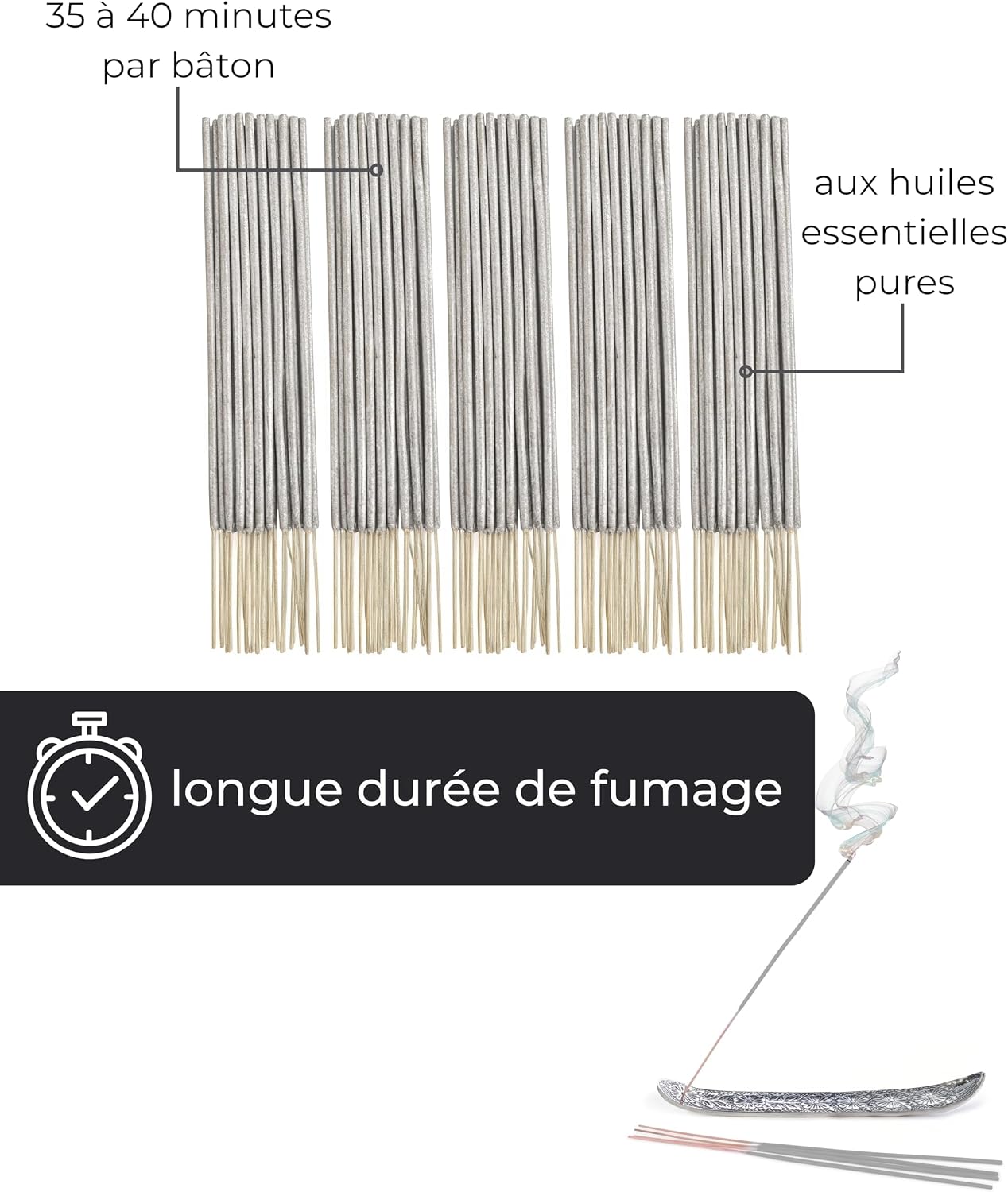 Thumbnail 4 de Encens Sauge Blanche 100 bâtons pour purification 🕯