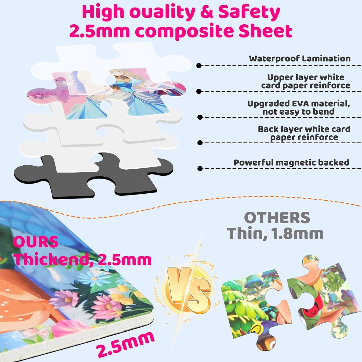 Thumbnail 3 de Princess Puzzles for 3 Year Olds: Castle, Ball and Elf Magnetic Jigsaws (3 x 20pcs)