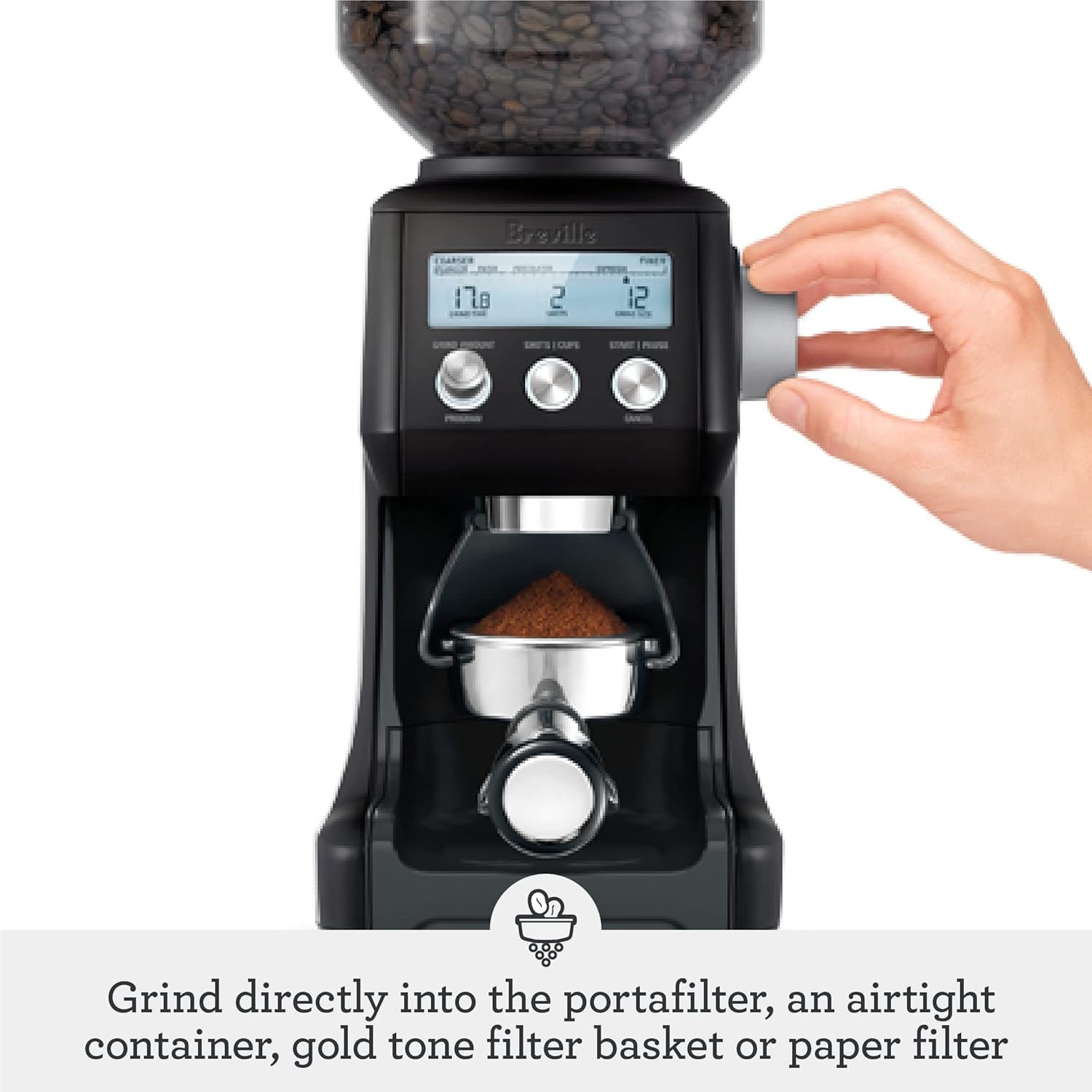 Detalle 2 de Breville conical burr coffee grinder, 60 settings