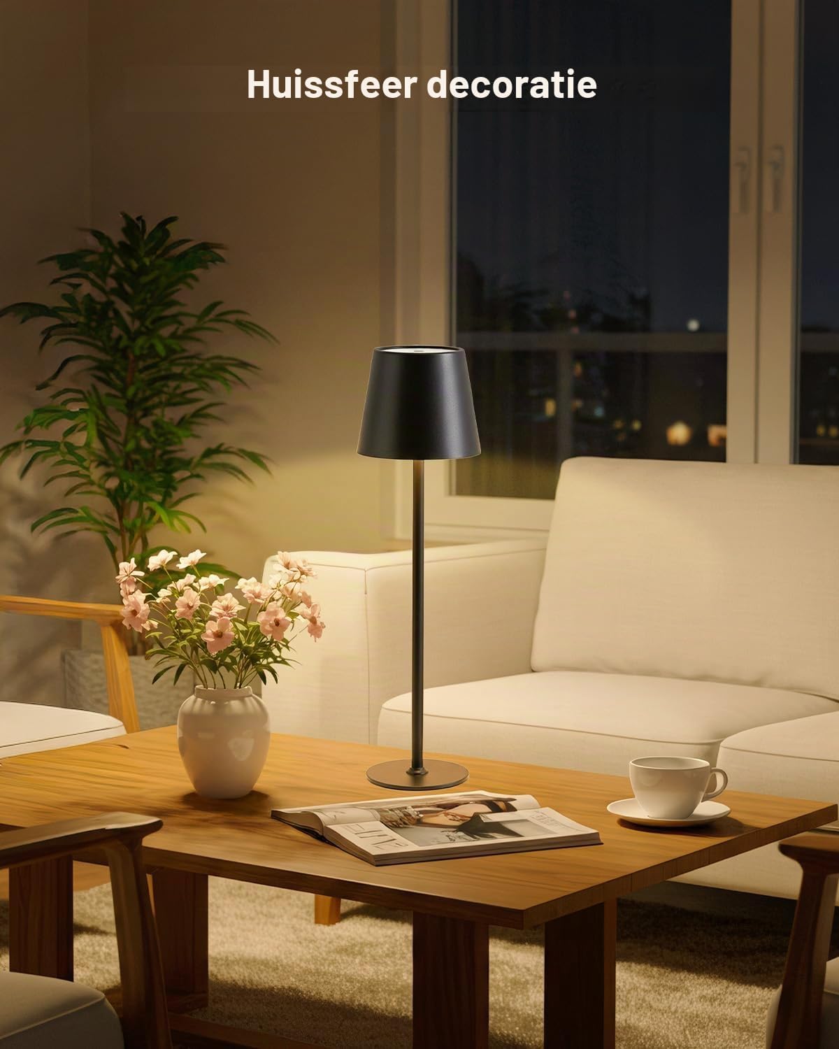 Thumbnail 5 de Bonsery A29 draadloze LED-tafellampen, set van 2, dimbaar met 3 lichtkleuren