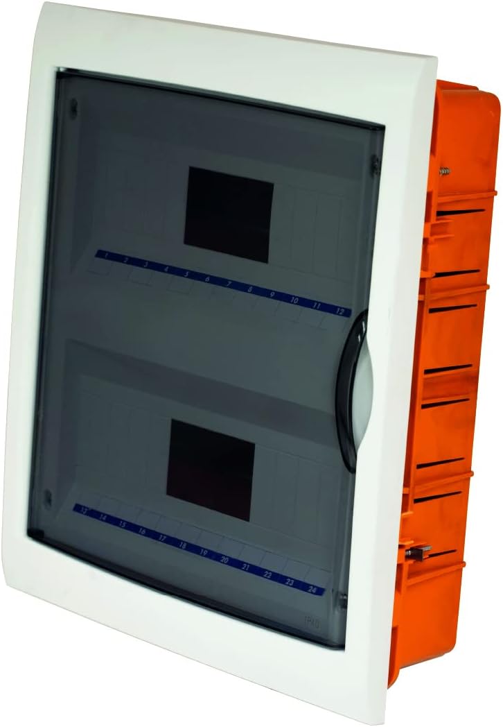 Detalle 1 de Electraline 60439 Coffret encastrable 4 modules Jaune/Blanc