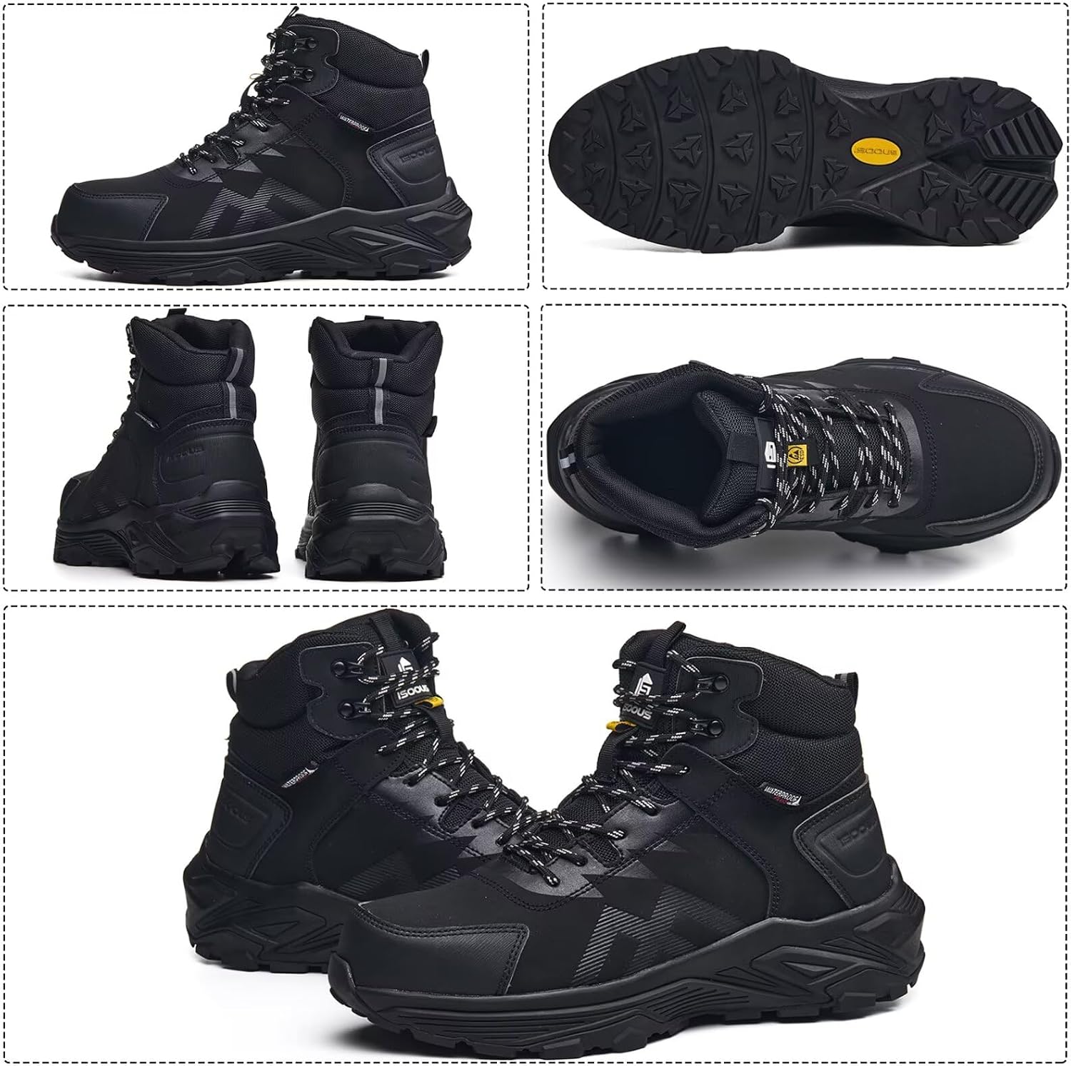Thumbnail 5 de CYKYGGO Scarpe antinfortunistiche alte S3 ESD impermeabili in pelle (uomo/donna)