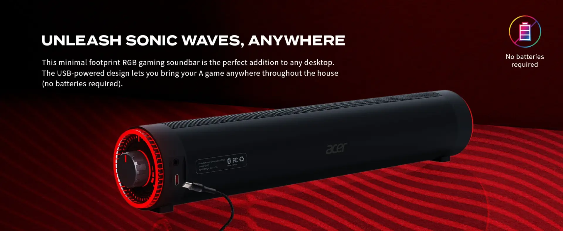 Thumbnail 4 de Acer Nitro Gaming Soundbar 16,5”