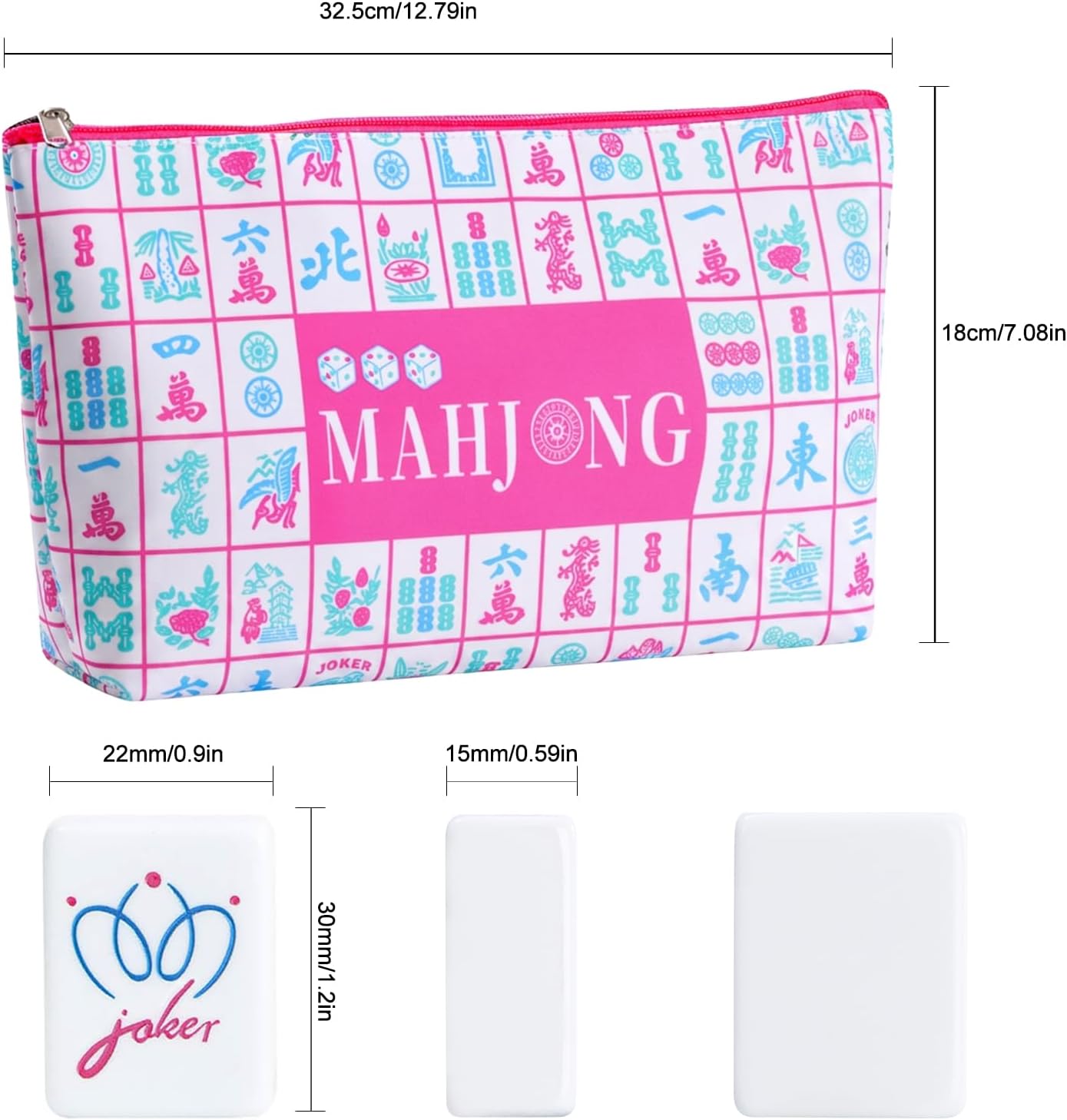 Detalle 2 de Mahjong Tile Set, 1.2-Inch Tiles