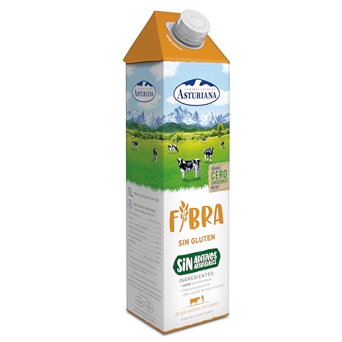 Detalle de CLA Leche Semidesnatada con Fibra Pack 6x1L – Central Lechera Asturiana