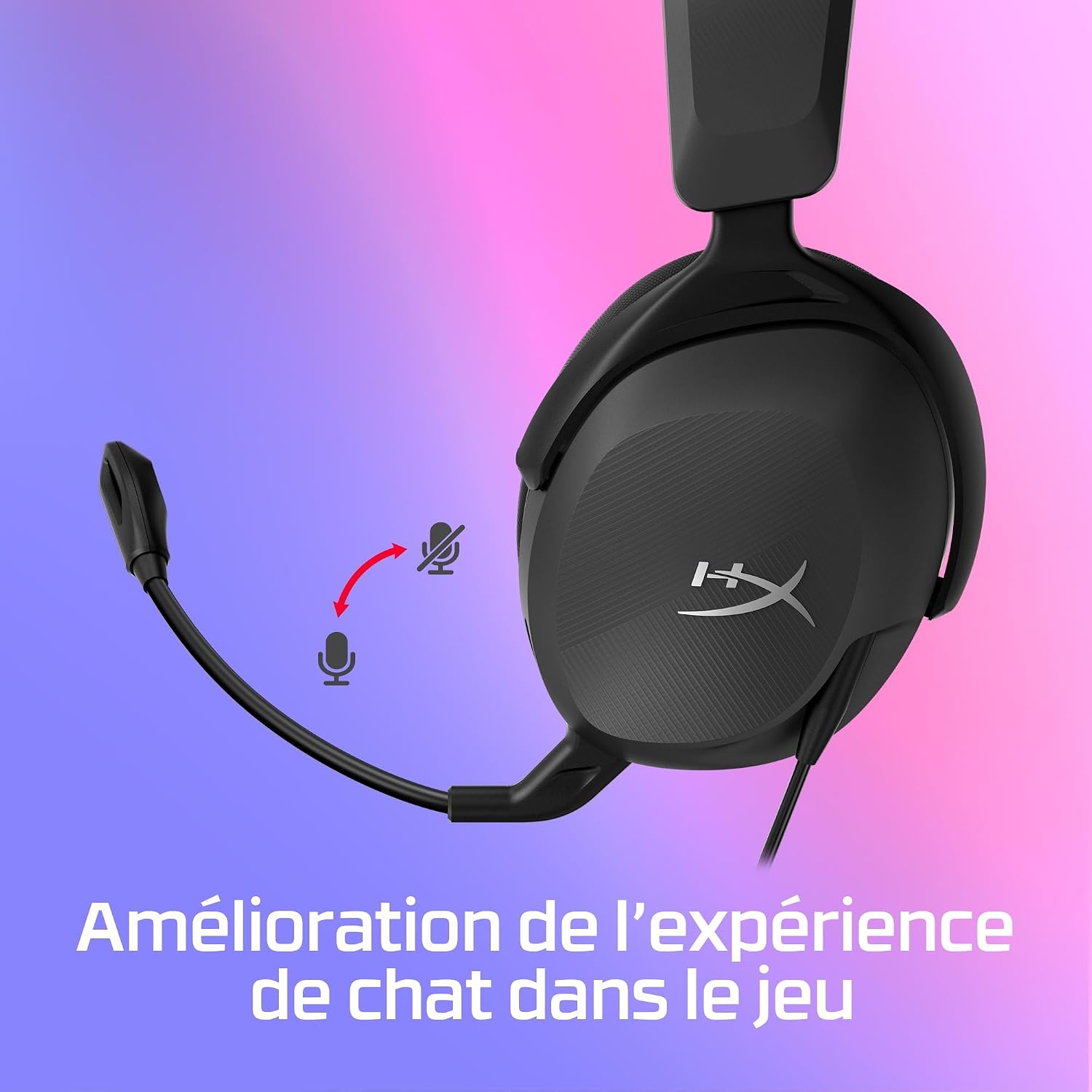 Detalle de HyperX Cloud Stinger 2 Core : casque léger avec micro pivotant et DTS Headphone:X