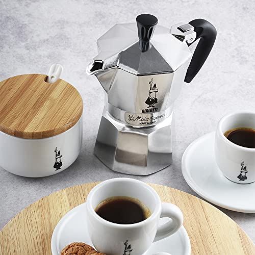 Detalle de Bialetti Caffettiera Moka Express 1 Tazza (60 ml) con Manico anti scottatura – Alluminio