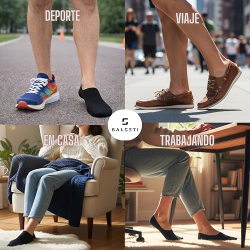 Detalle 2 de Balseti 6 pares de Calcetines Invisibles Pinkies para Hombre y Mujer