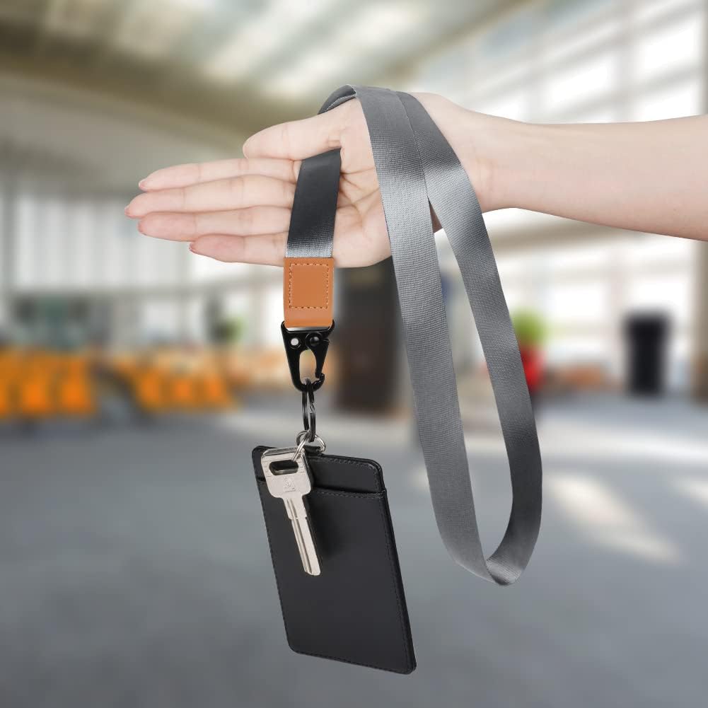 Thumbnail 4 de Vicloon Cordon tour de cou porte-badge gris 🎓