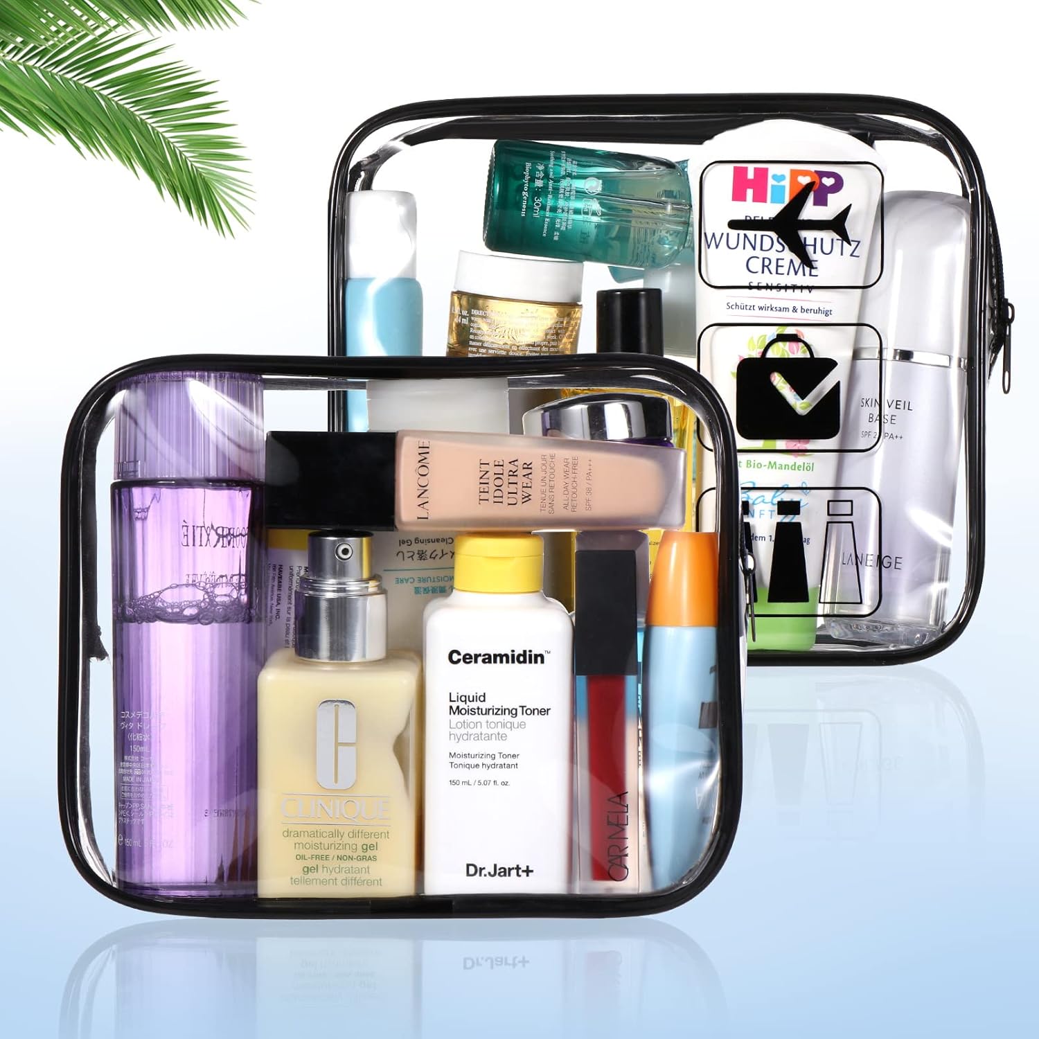 Thumbnail 6 de Oderra Transparent Kulturbeutel – TSA-geprüft, 2er-Pack, 20,5 x 3 x 16 cm