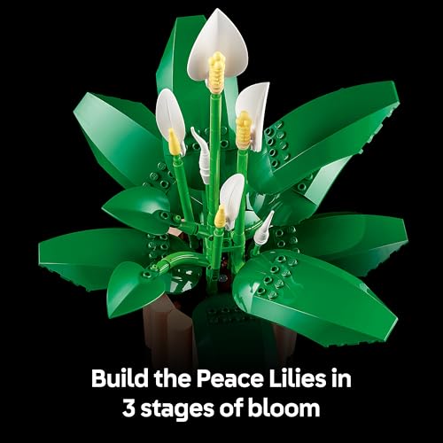 Detalle de LEGO Botanicals Peace Lily (11504): A Thoughtful DIY Artificial Plant Build for Adults