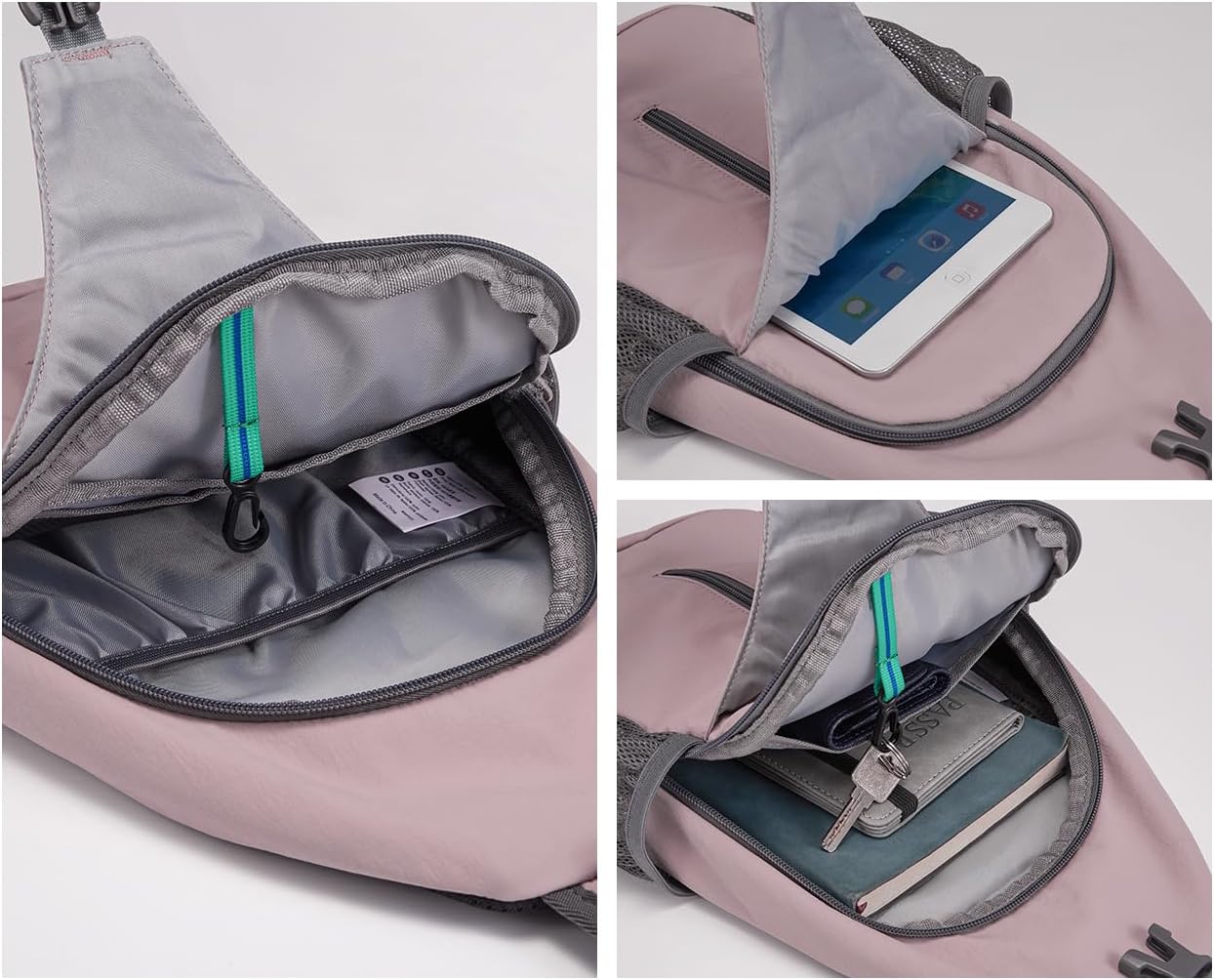 Thumbnail 5 de WATERFLY Crossbody Sling Backpack Sling Bag Travel Hiking Chest Bag (Pink)