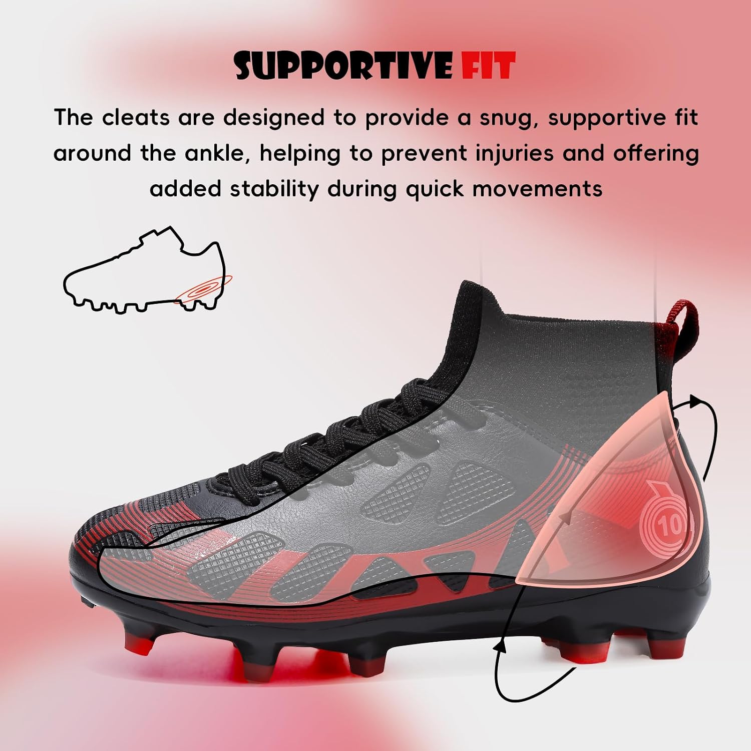 Detalle de WOwallet Fußballschuhe für Kinder (Jungen & Mädchen) – sportliche Outdoor-Kids-Fußballschuhe