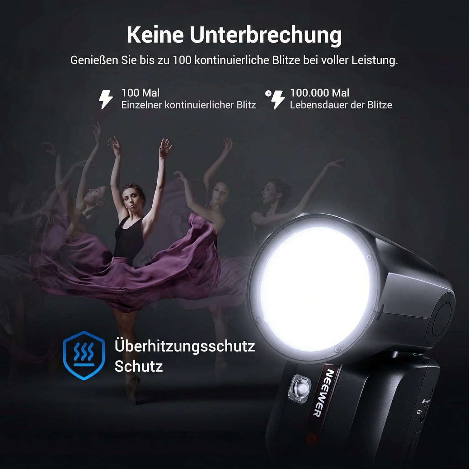 Detalle 1 de NEEWER Z2PRO-C TTL Speedlite für Canon 1/8000s