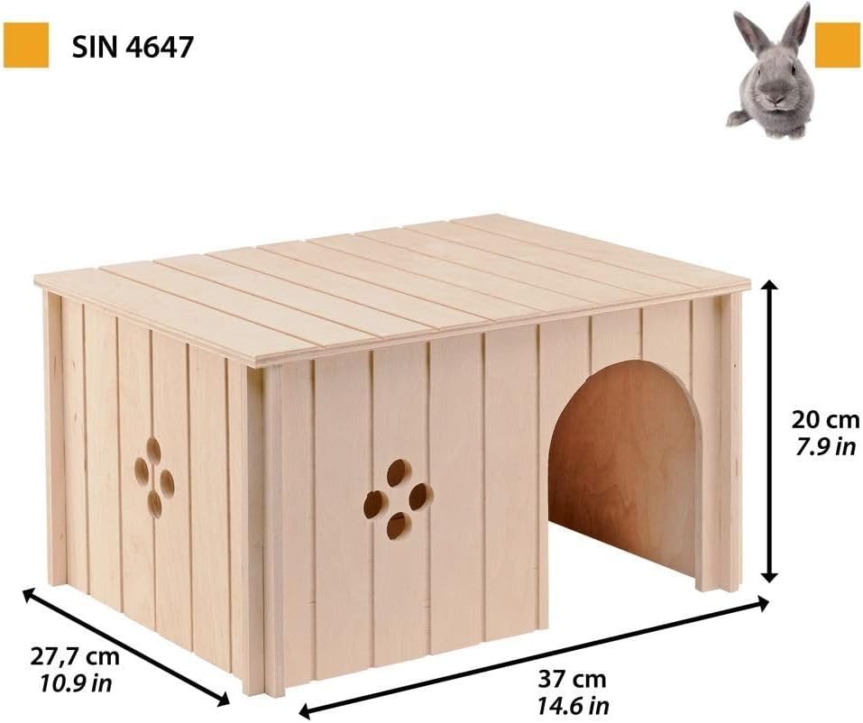 Detalle 2 de Ferplast Cage Lapin avec toit plat, 37 x 27,7 x 20 cm ⚙