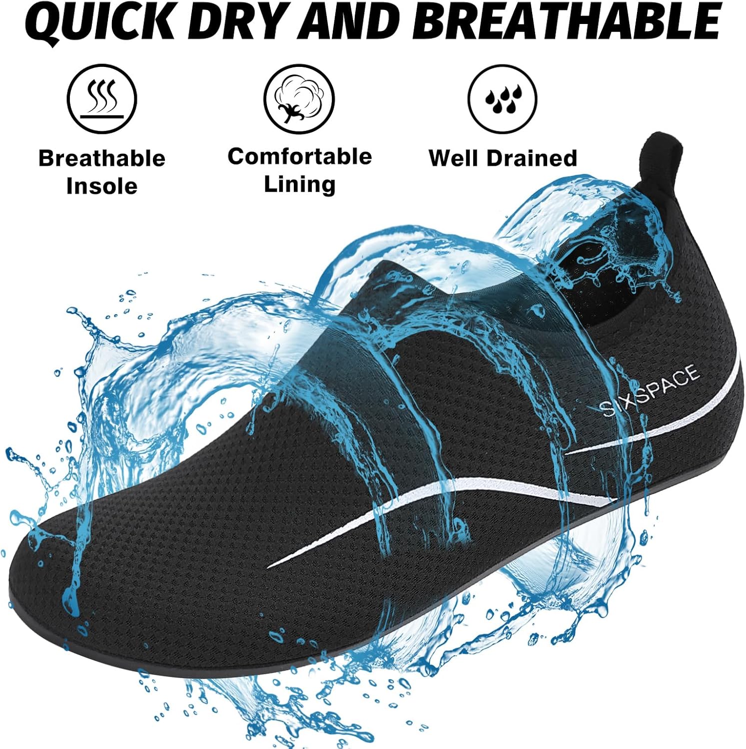 Thumbnail 4 de Sixspace Barefoot Water Shoes for Men and Women – Lightweight, Quick-Drying Aqua Shoes