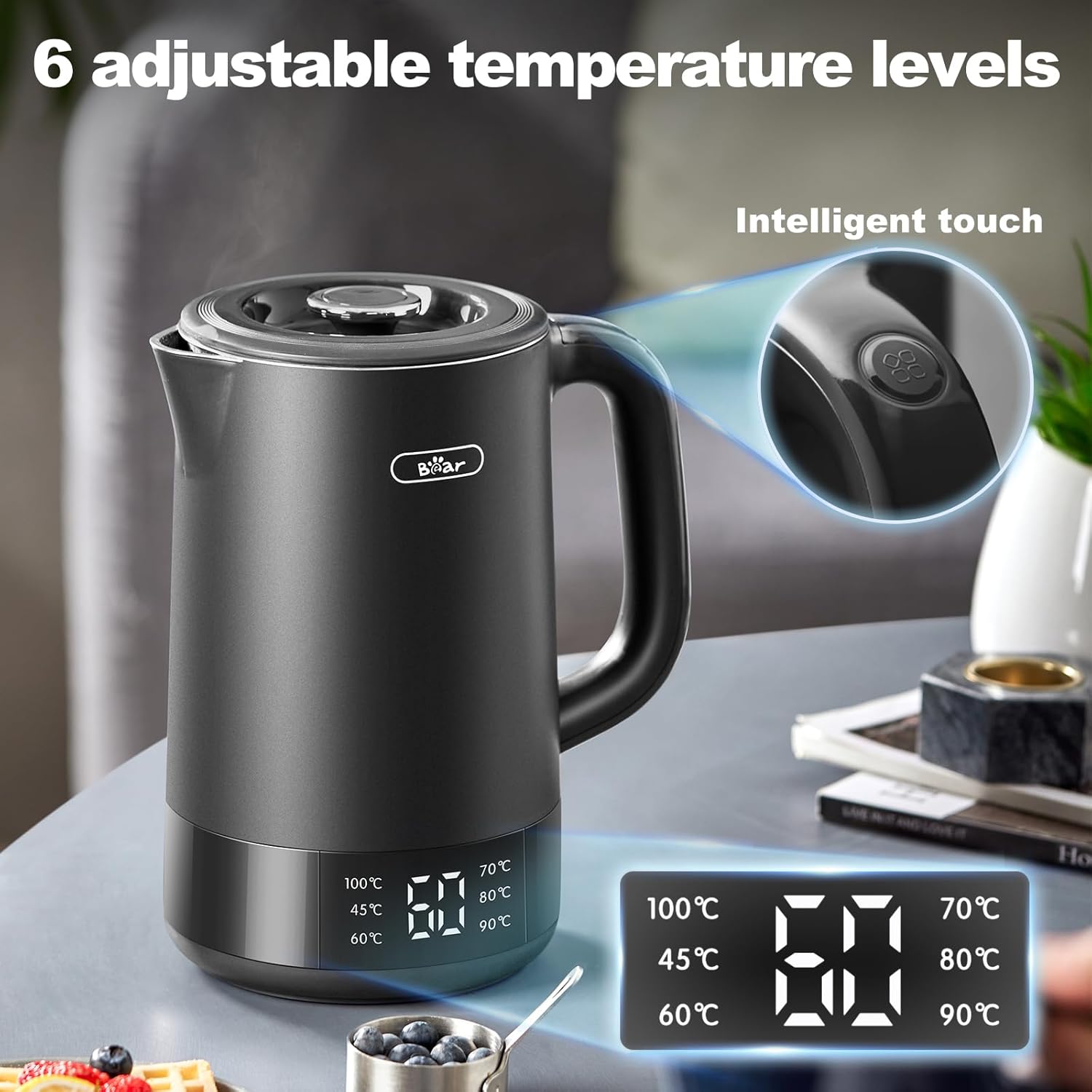 Detalle 2 de Bear 1.7L Electric Kettle 6‑temp settings 🔌