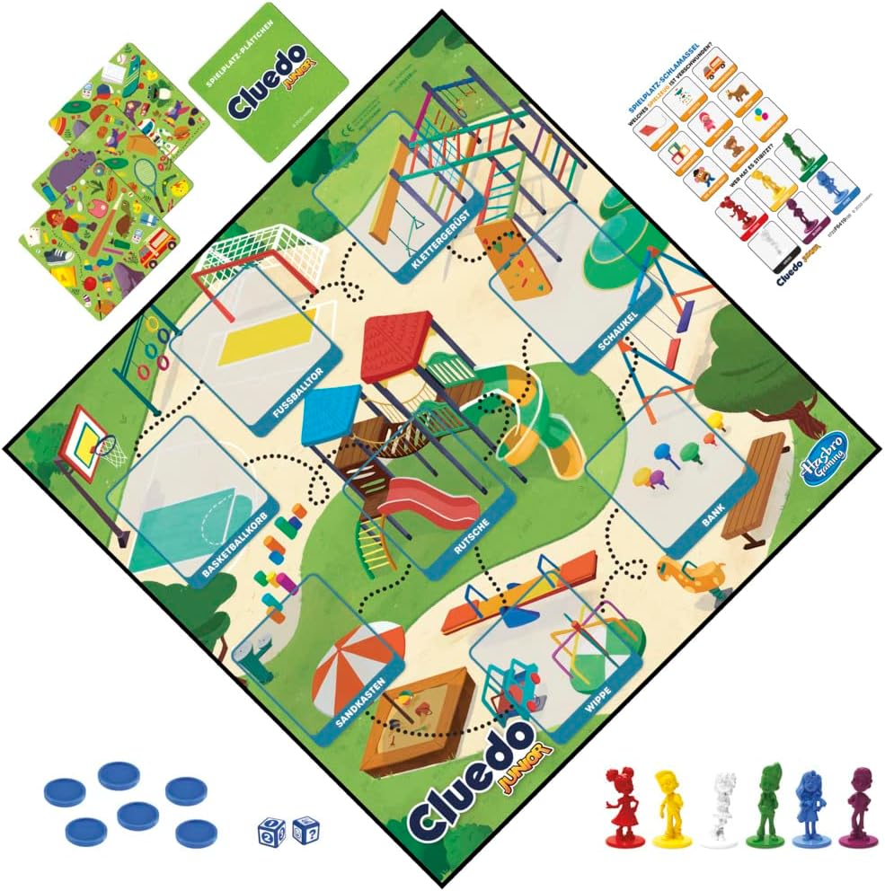 Thumbnail 4 de Hasbro Gaming Cluedo Junior – 2-seitiges Detektivspiel mit zwei Schwierigkeitsstufen für Kinder