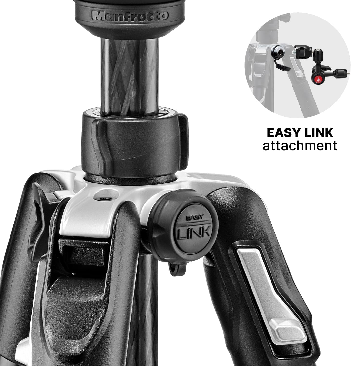 Detalle de Manfrotto Befree GT Pro Travel Tripod avec Rotule et Sac — Compatible Sony α7/α9