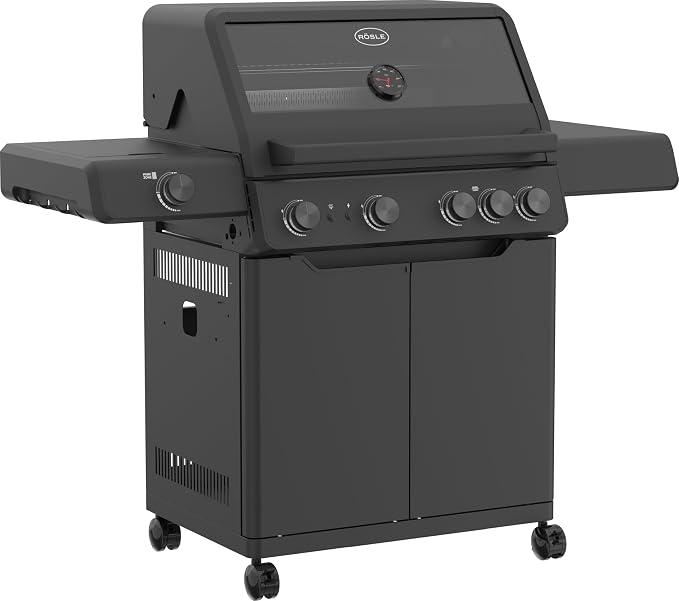 Detalle de RÖSLE ALLFLAME Hero 4🔥Barbacoa de Gas con Parrillas de Fundición