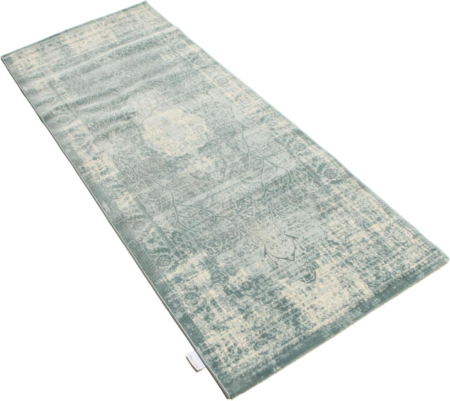 Detalle 1 de RugVista Jacinda Oriental Runner Rug, 80 x 200 cm, Light Blue, Low Pile