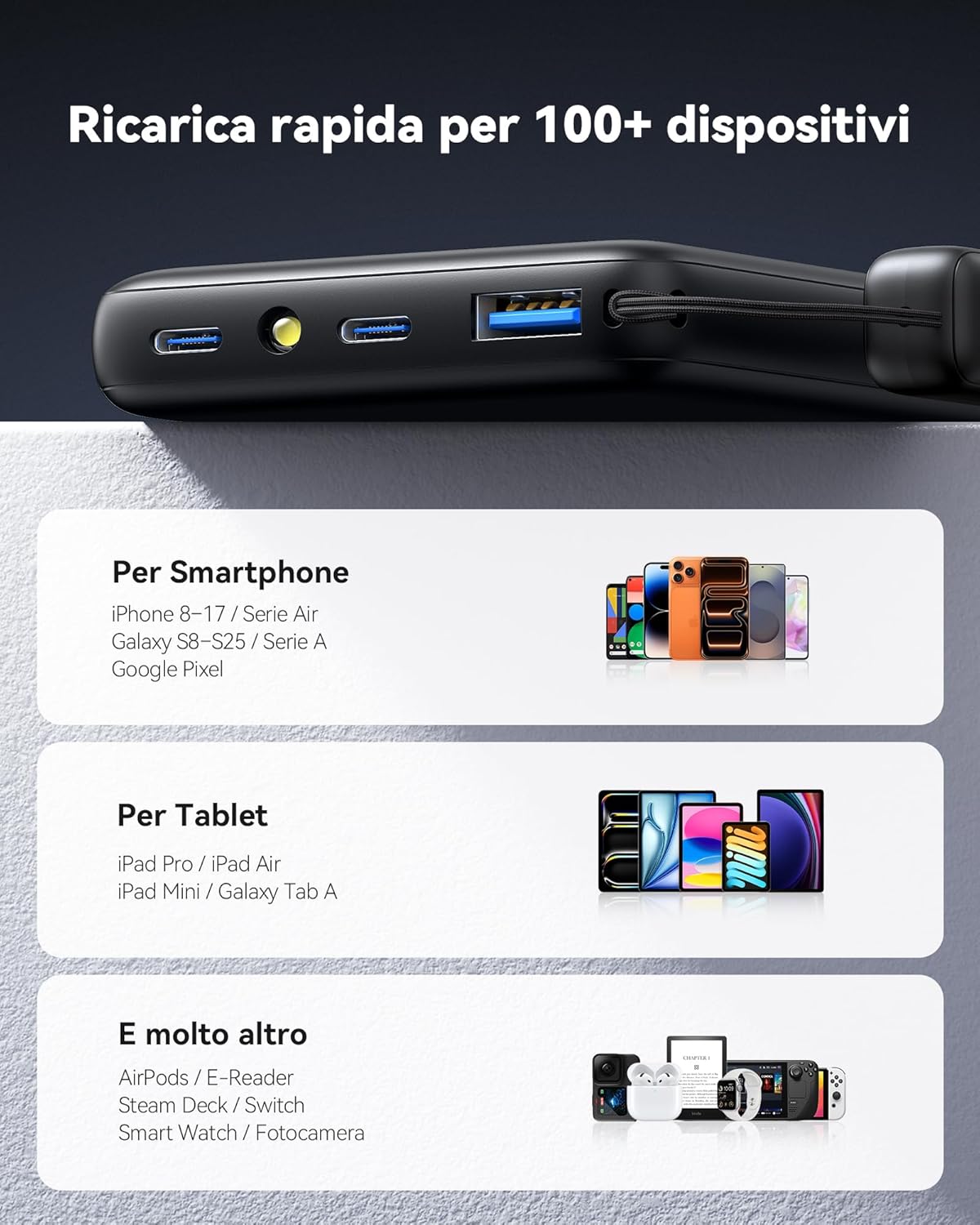 Thumbnail 5 de INIU Power Bank 10000mAh 45W ricarica rapida per smartphone