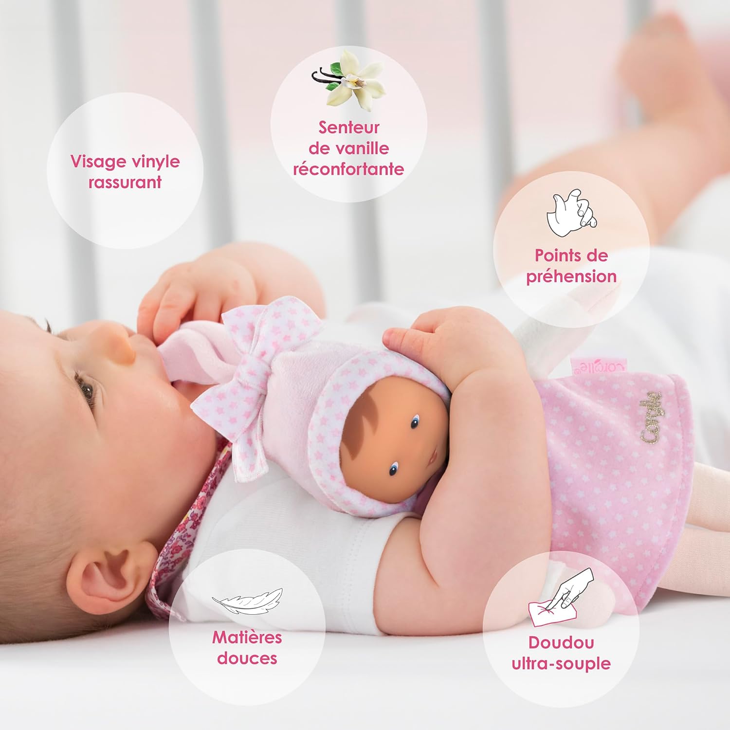 Thumbnail 5 de Corolle Mon Doudou Miss Sogni di Stelle (9000010140), 25 cm, morbida da coccolare