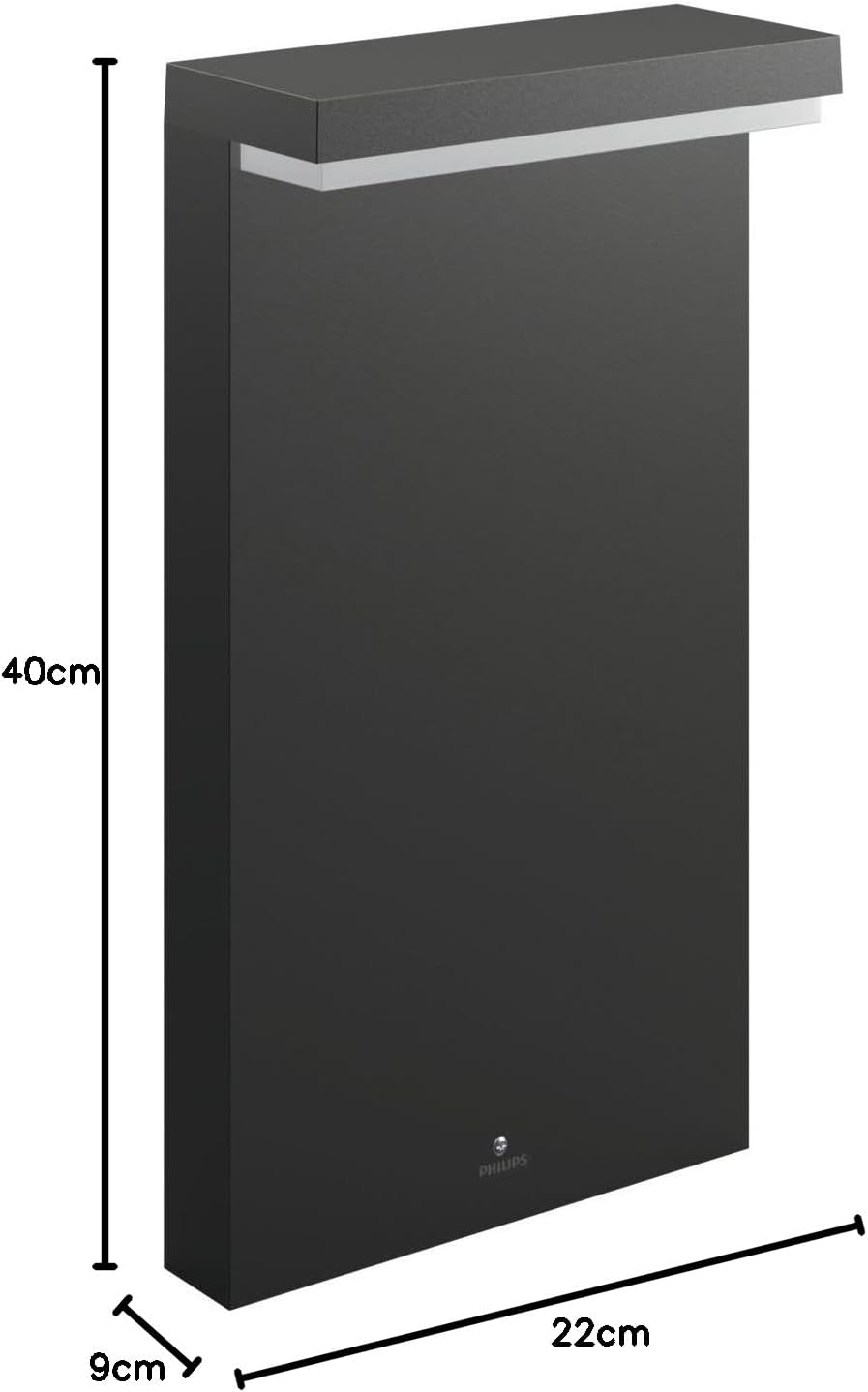 Thumbnail 6 de Philips Lighting Bustan palo da esterno grigio scuro, altezza 40 cm, 2700 K