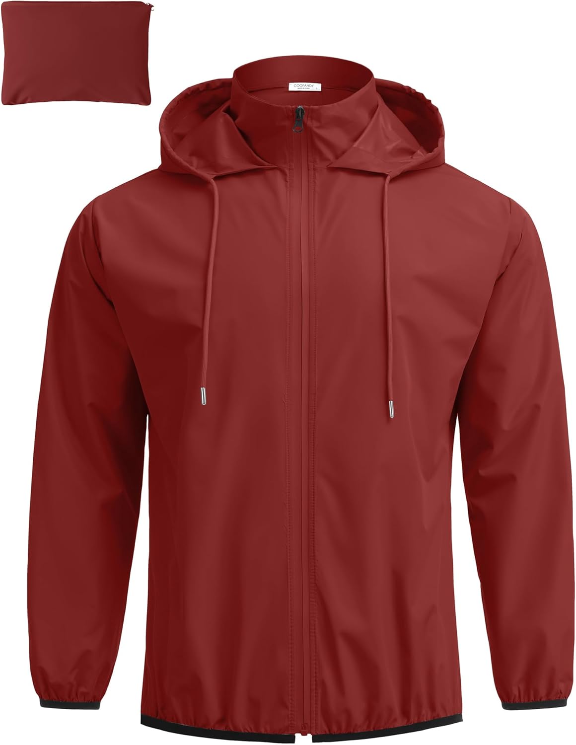 Thumbnail 6 de COOFANDY Men's Light Rain Jacket with Hood — Packable Waterproof Raincoat for Outdoor Activities