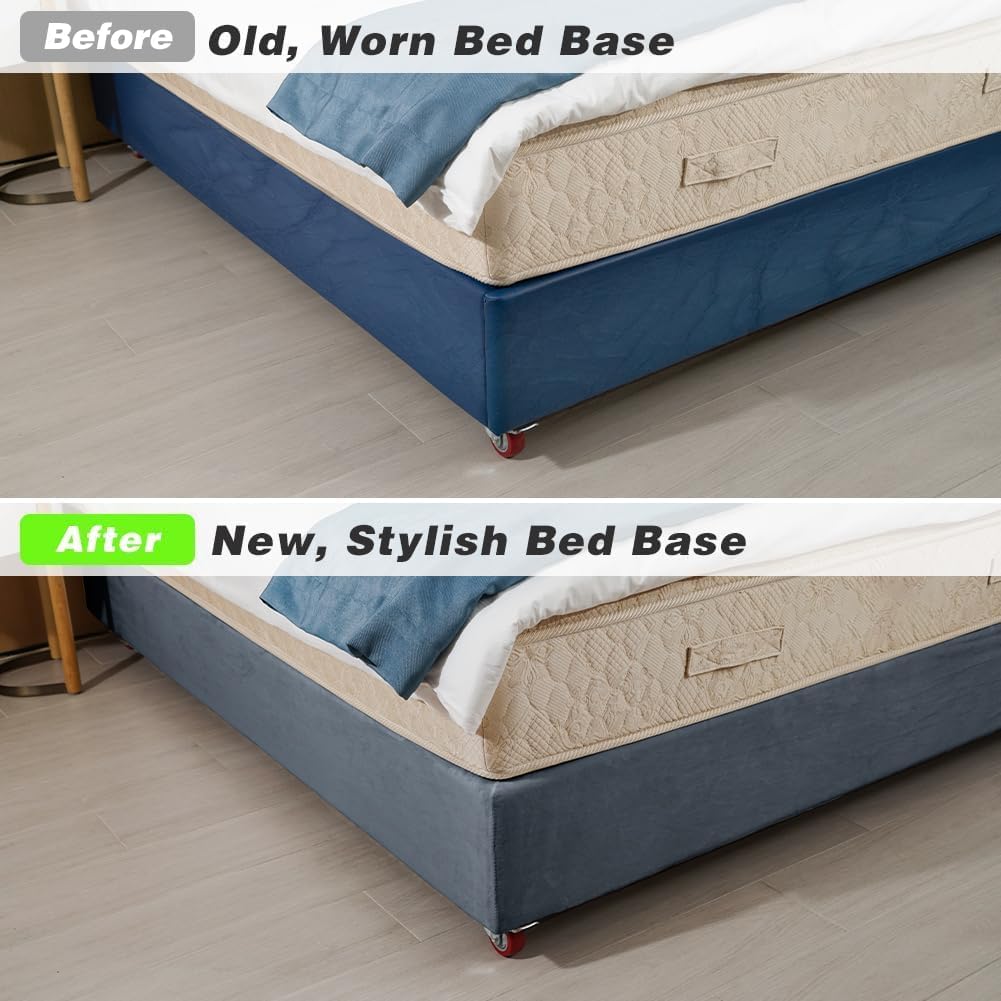 Thumbnail 4 de Housse de lit DUJUIKE en velours, grise, 200–210 cm