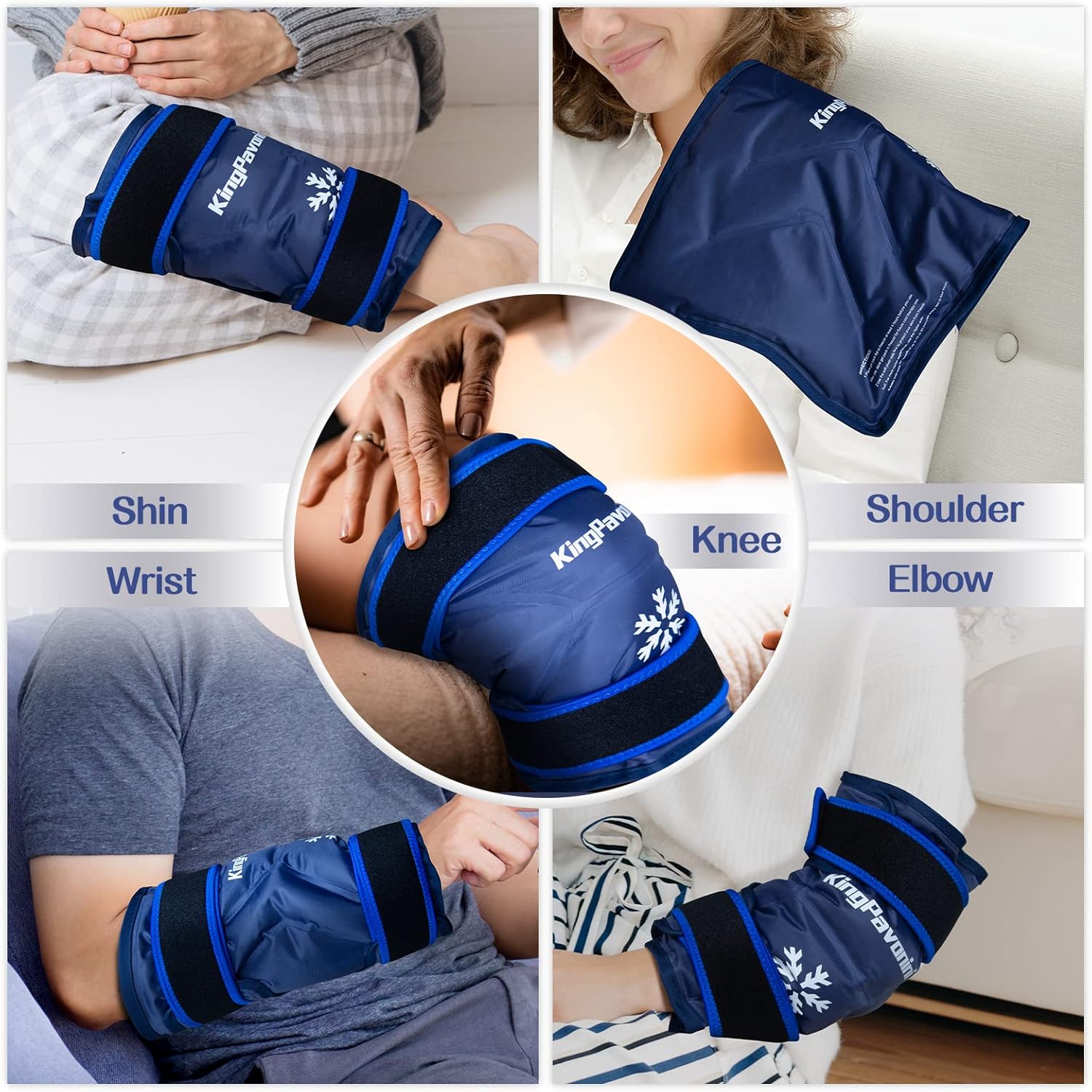 Thumbnail 6 de KingPavonini XXL Knee Ice Pack Wrap: Full-Knee Coverage, Reusable Gel Ice Pack (Blue)