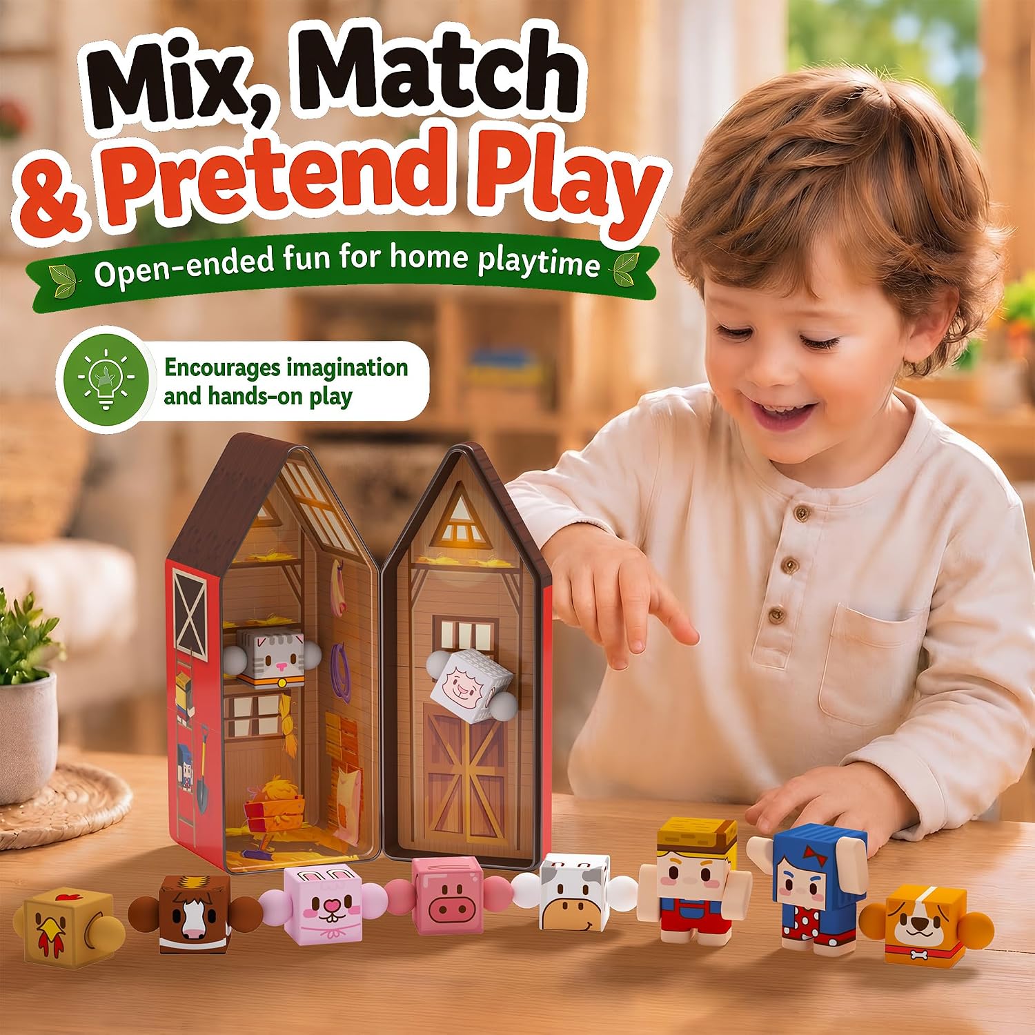 Detalle de GobiDex Magnetic Farm Figures Set in a Portable Tin