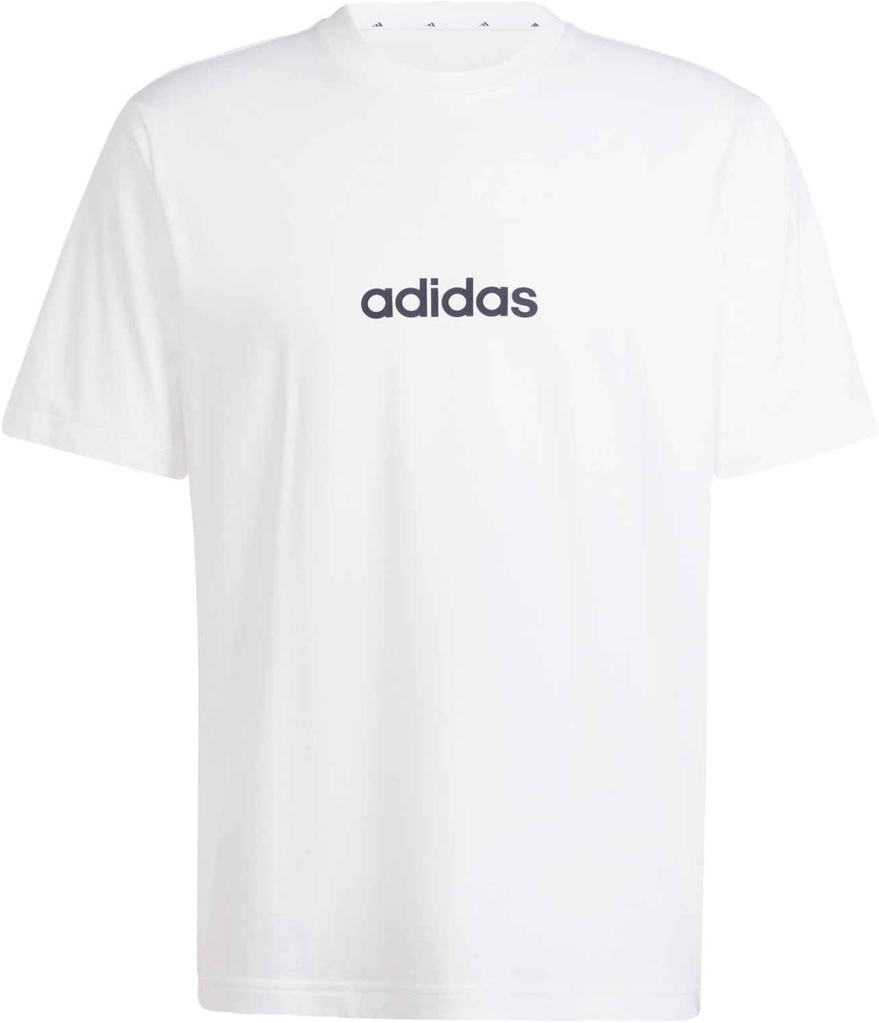 Detalle de Adidas Uomo Essentials Linear Single Jersey Shirt – bianco/nero, taglia L