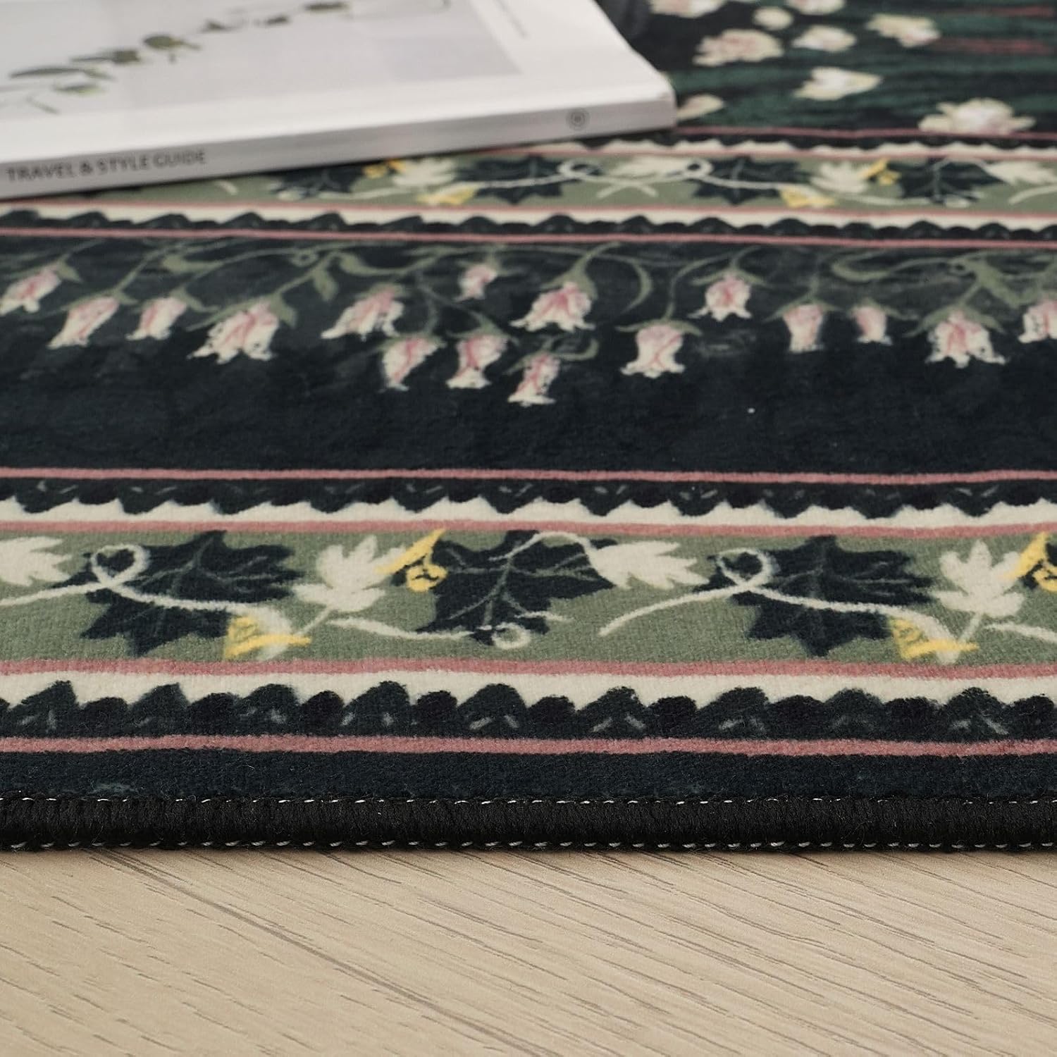 Thumbnail 5 de Rugcomf Runner Rug Impressionist-Style Vintage Kitchen Runner