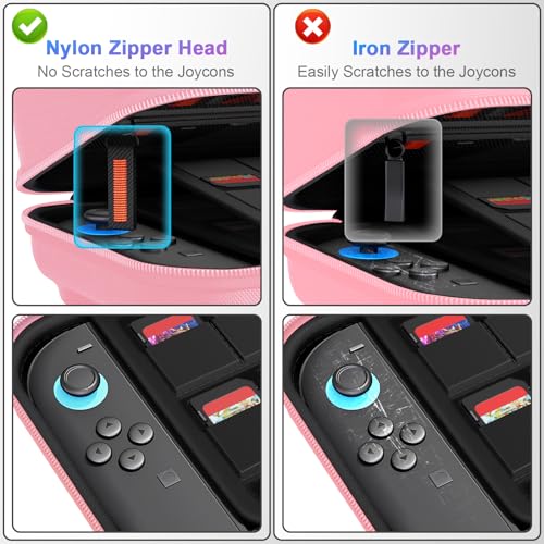 Thumbnail 2 de daydayup Switch 2 Carry Case – Pink, protective hard shell with 24 game slots for Nintendo Switch 2