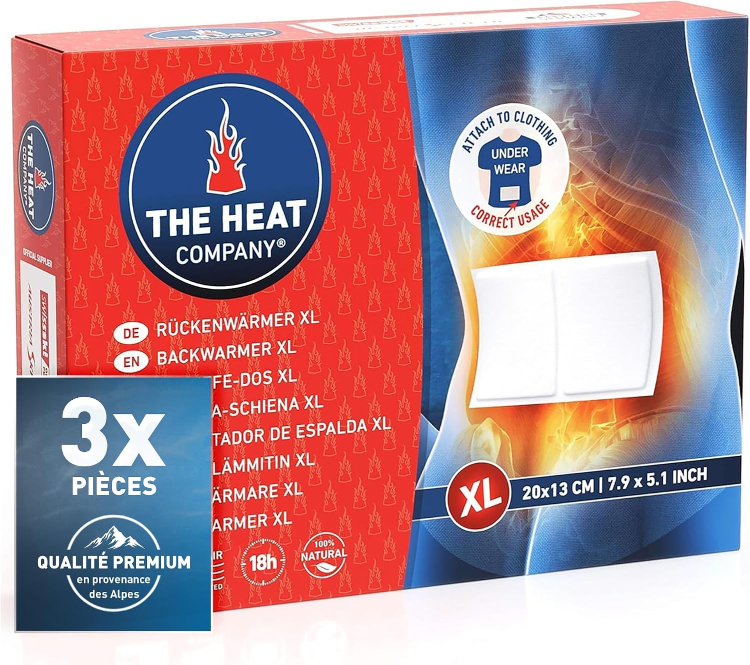 Detalle de THE HEAT COMPANY Chauffe-dos XL 18h