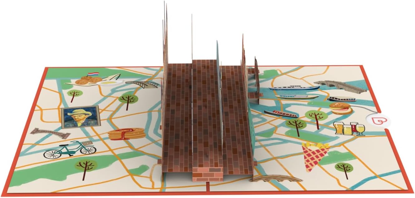 Thumbnail 2 de papercrush Carte pop-up Amsterdam 3D – carte d’anniversaire avec effet surprise et espace pour mots