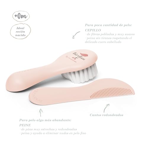 Detalle de SUAVINEX Cepillo y Peine para Bebés – Ideal Recién Nacidos, pelo suave y sin tirones