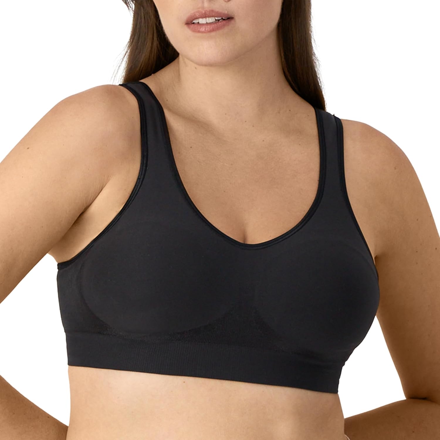Detalle de Bali Comfort Revolution wire-free bra for women (no-seams, full coverage)