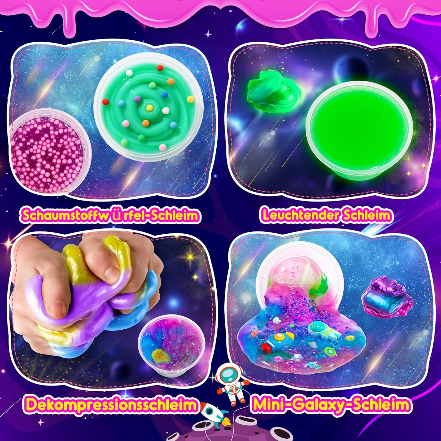 Detalle 2 de Hapikids Schleim Selber Machen Set – kreatives DIY‑Schleimlabor für Kinder 6–12 Jahre