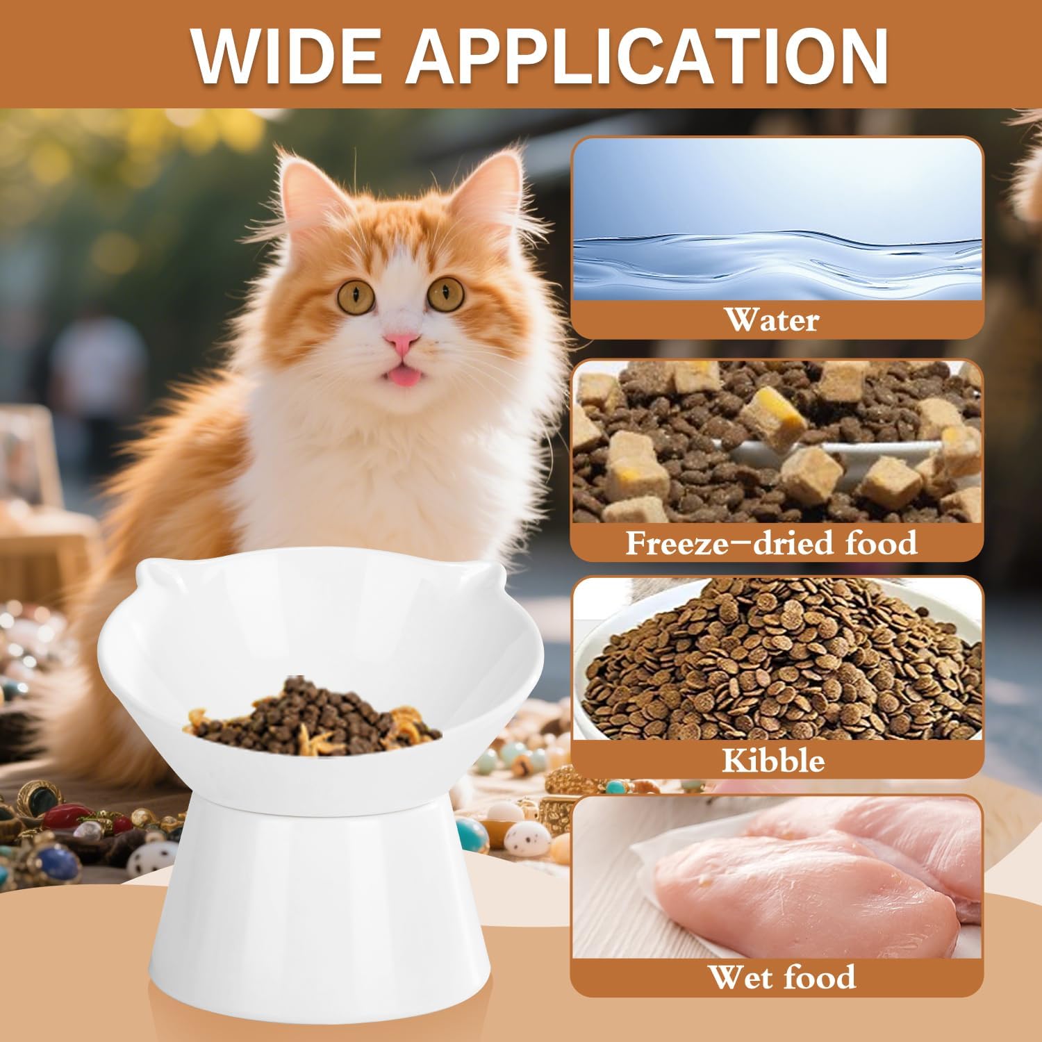 Thumbnail 4 de Detachable Raised Cat Bowls 15° elevated bowl