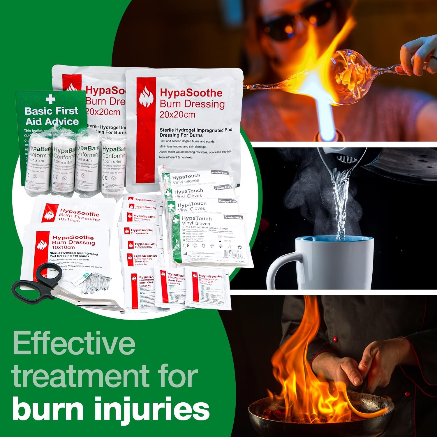 Thumbnail 3 de Safety First Aid Group HypaSoothe Burns Kit Refill, Large 🩹