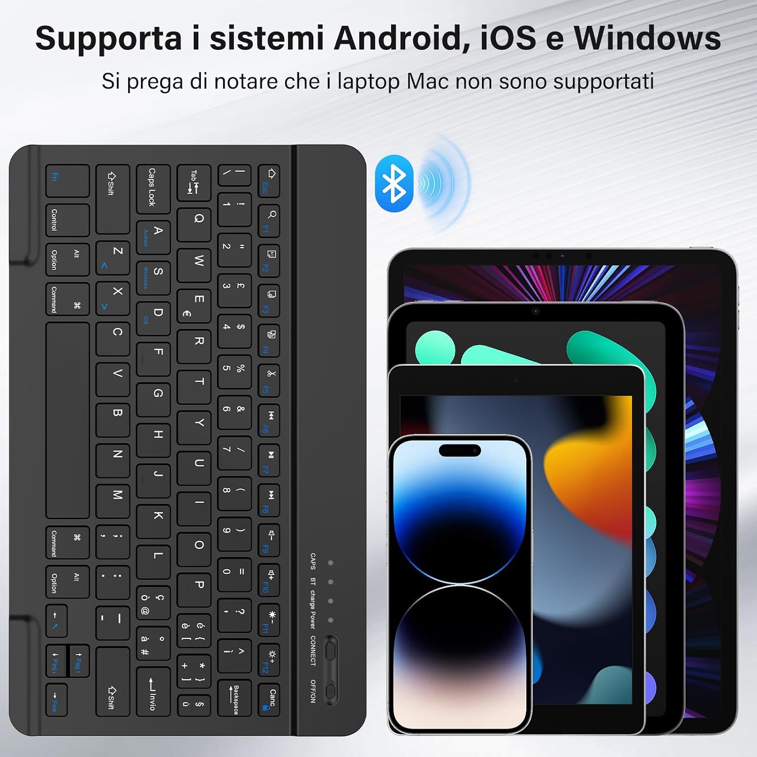 Thumbnail 1 de BQSS Tastiera Wireless IT QWERTY