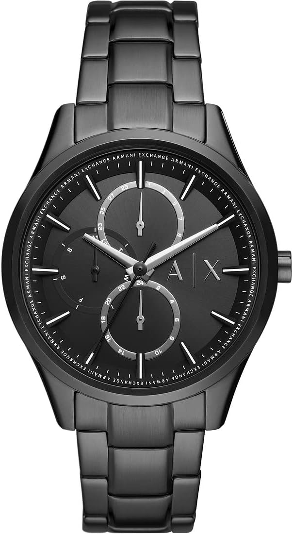 Detalle de Armani Exchange Uhr für Herren – Quarz mit recyceltem Edelstahlgehäuse, 42 mm
