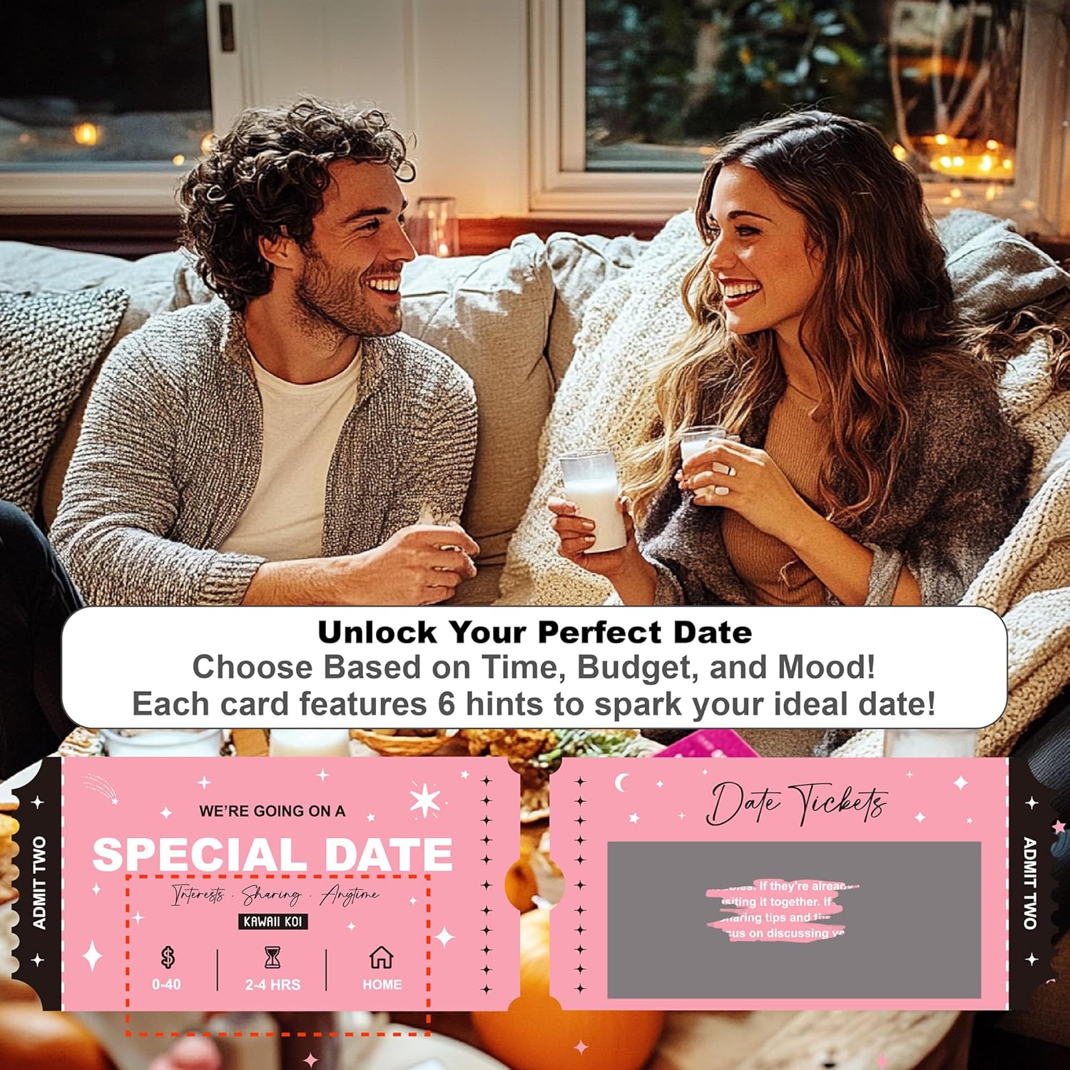 Thumbnail 4 de KAWAII KOI 42 Scratch Off Date Night Ideas for Couples – A simple, fun way to refresh date nights
