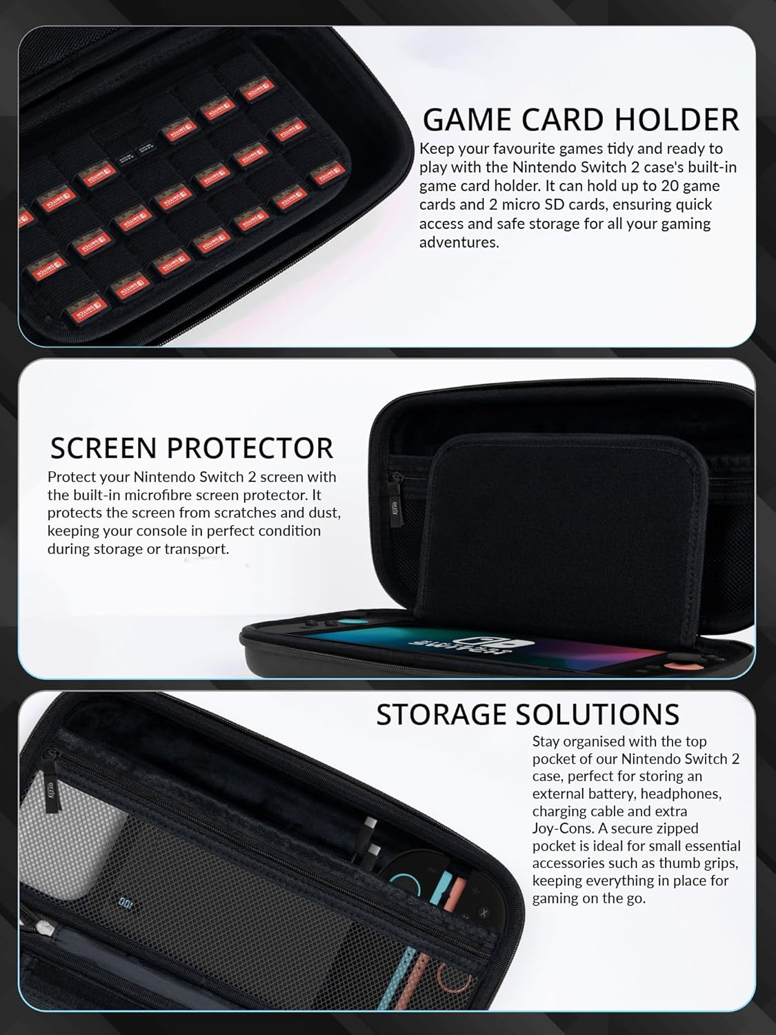 Thumbnail 4 de Orzly Switch 2 Accessories Bundle Carry Case 2025
