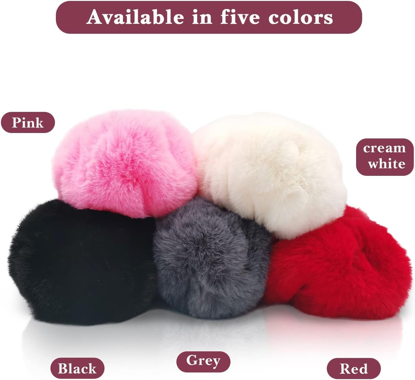 Thumbnail 5 de Pahajim Fluffy Steering Wheel Cover: Soft Furry Comfort for Winter Driving (36–39cm, Pink/White)