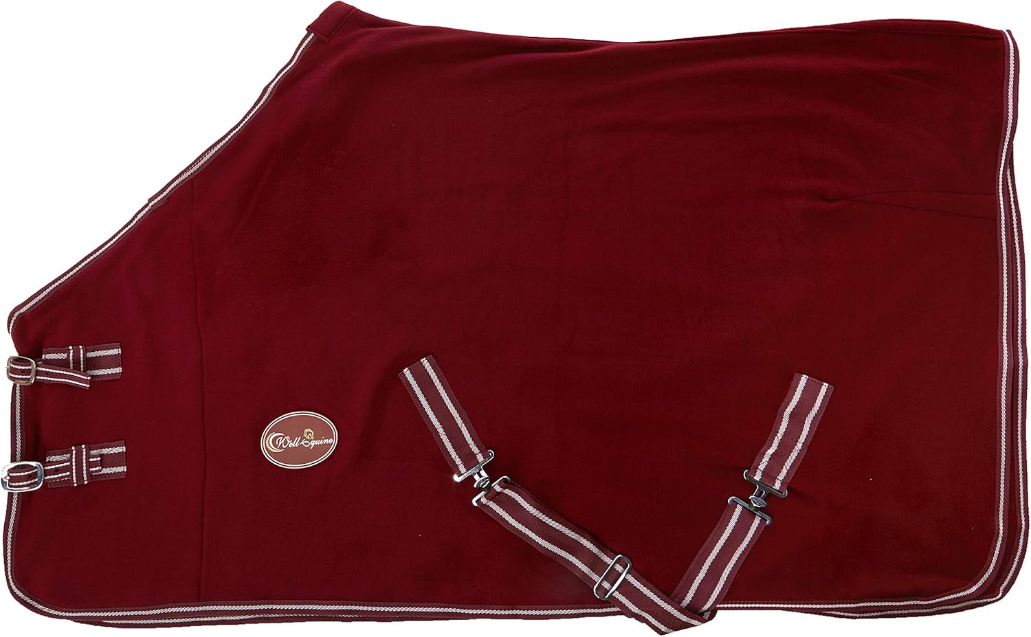 Detalle 2 de Cwell Equine FLEECE HORSE RUG cooler stable travel show NEWMARKET STRIPE (5'3")
