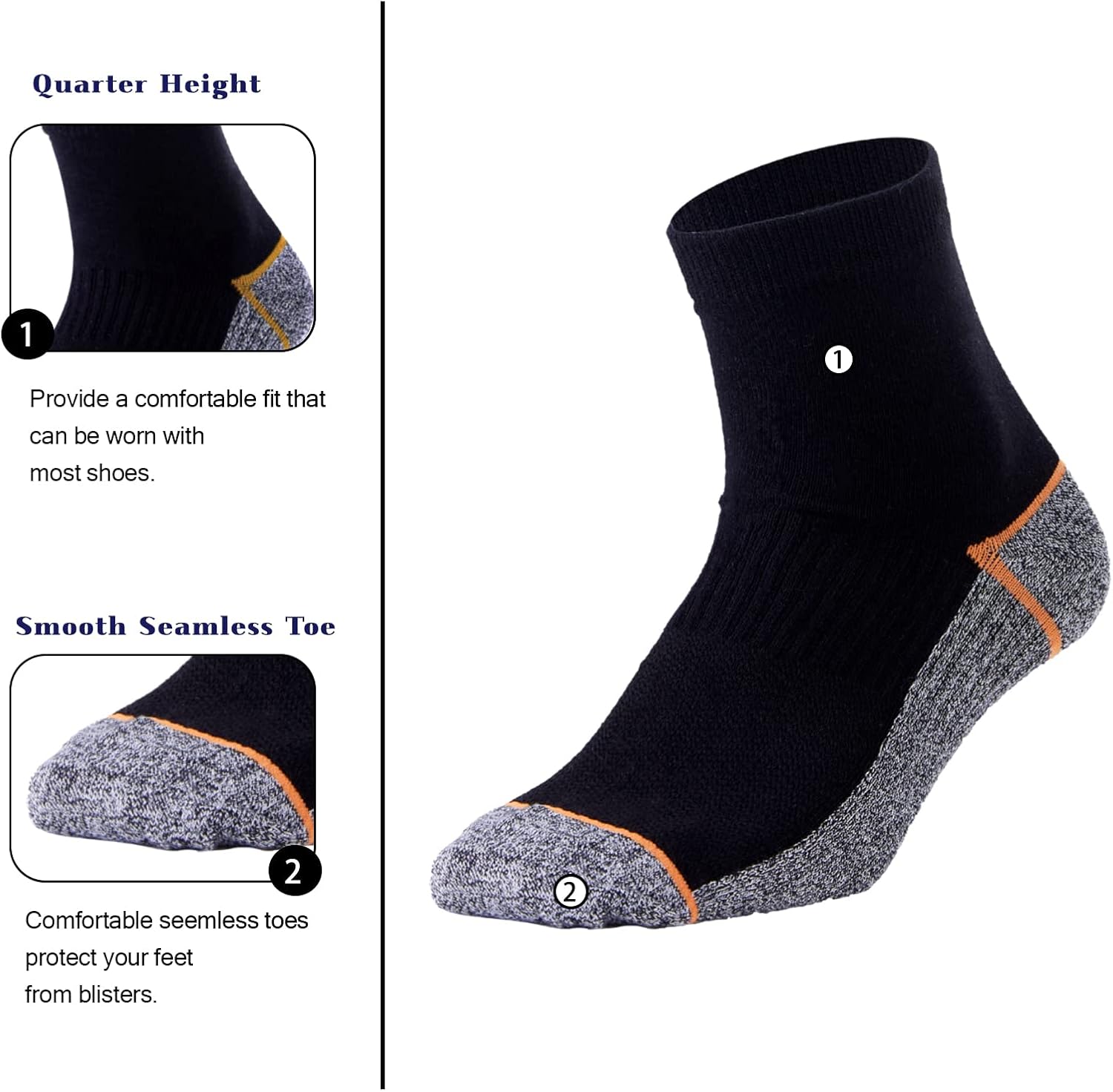 Thumbnail 4 de Kodal Kupfer-Infused Quarter Socks (4/5 Paar) – geruchshemmende Knöchelsocken für Komfort im Alltag
